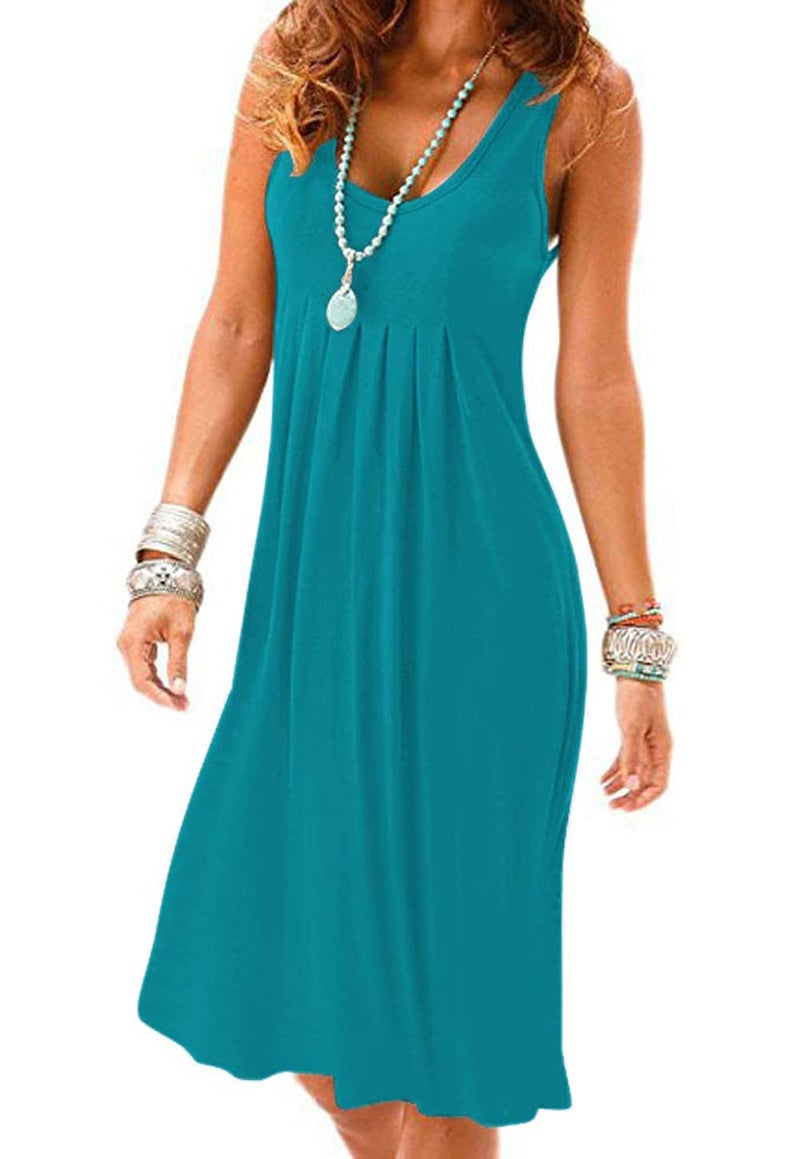 Camisunny Women Casual Loose Vest Dress for Summer Fall Spring Beach Christmas New Year Size M - Image 1
